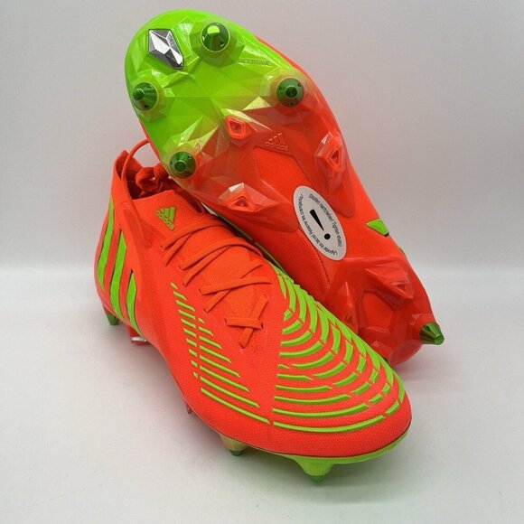 adidas Predator Edge.1 SG Soccer Cleats Low Orange Green Men's Size 6 GW1016 - Picture 3 of 7